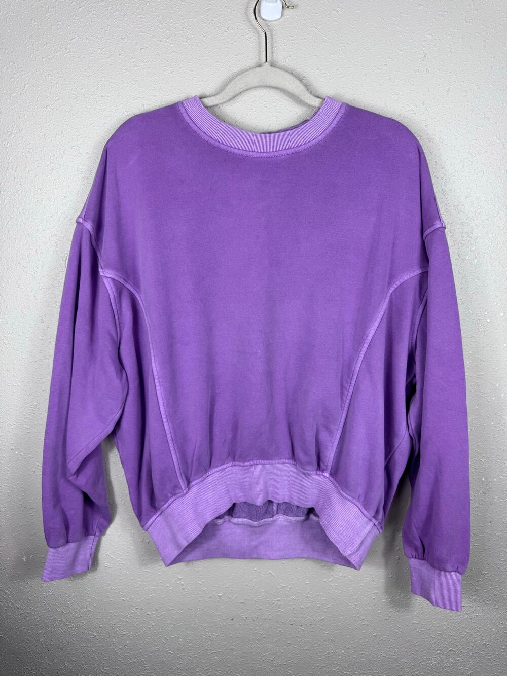 Zenana Purple two toned crewneck Womens Size L/XL